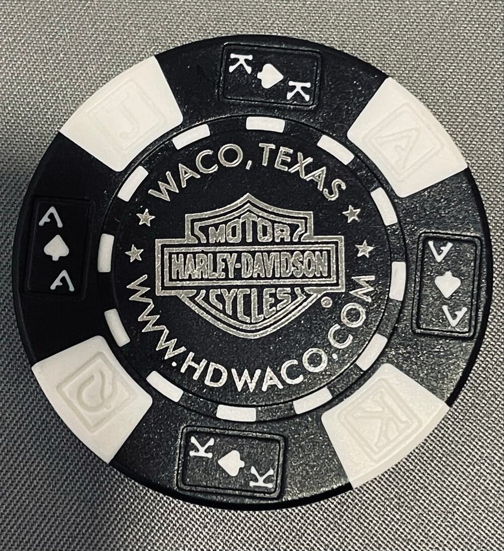Harley-Davidson Poker Chip Waco,Texas Black and White